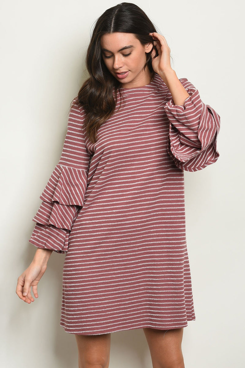 Mauve Stripes Dress