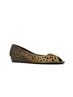 Indi Low Wedge Perforated Sandal Bronze