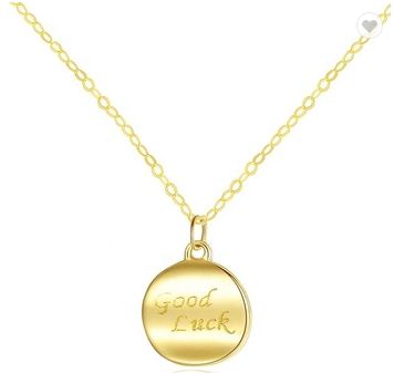 14K Gold Good Luck Necklace for Women