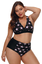 Black 2pcs Starry High Waisted Bathing Suit