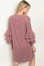 Mauve Stripes Dress