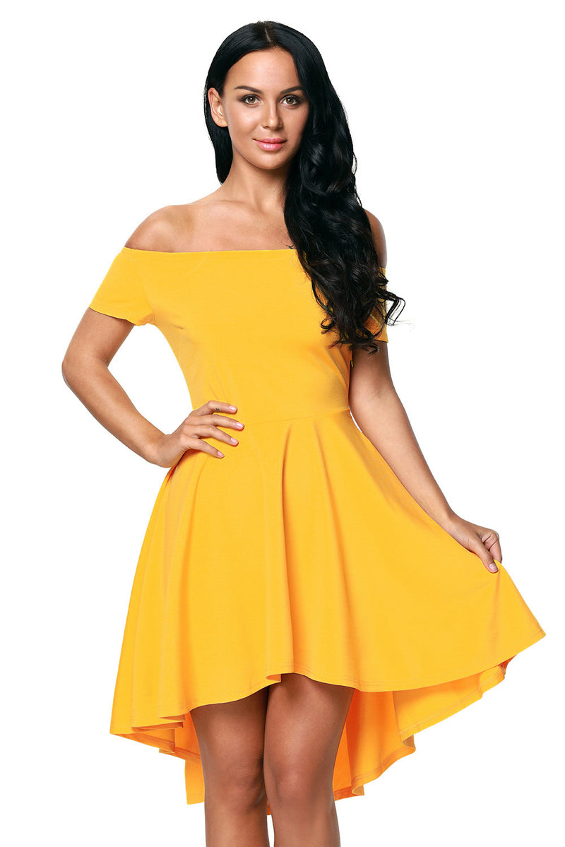 Yellow All The Rage Skater Dress