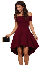 Burgundy All The Rage Skater Dress