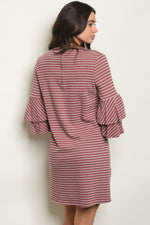 Mauve Stripes Dress