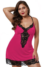 Rose Venecia Chemise with Lace Trim