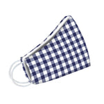 Navy Gingham Face Mask