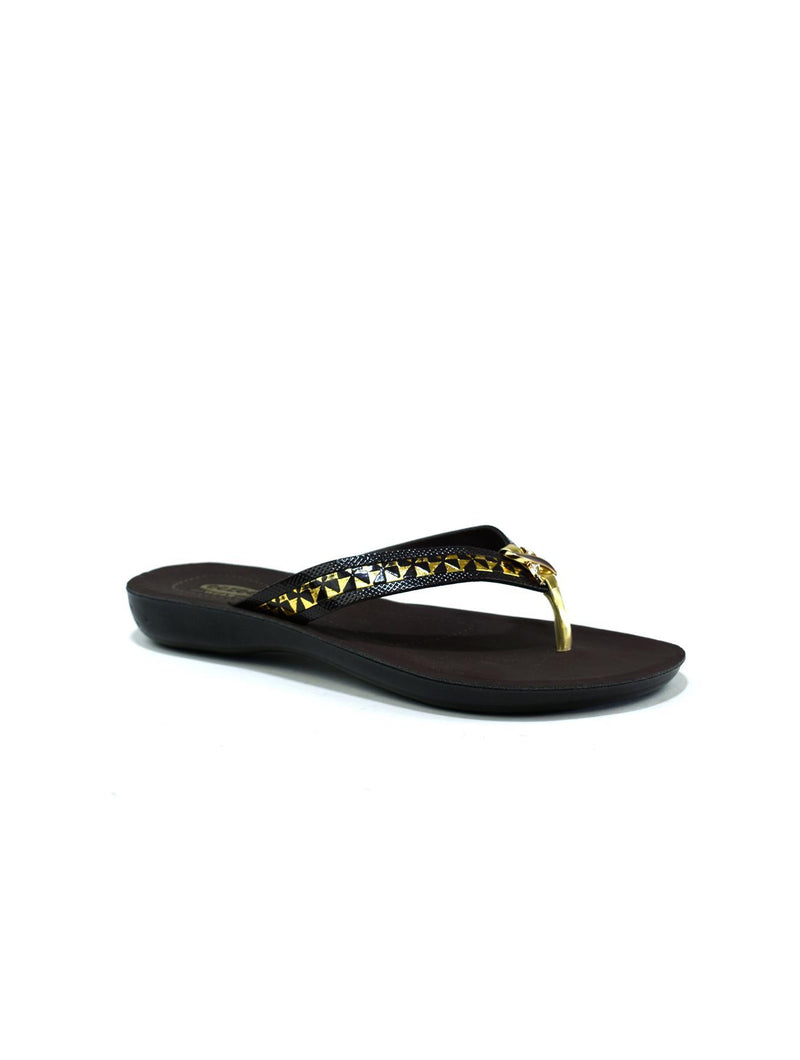 Lucky Shamrock Flip Flop Brown