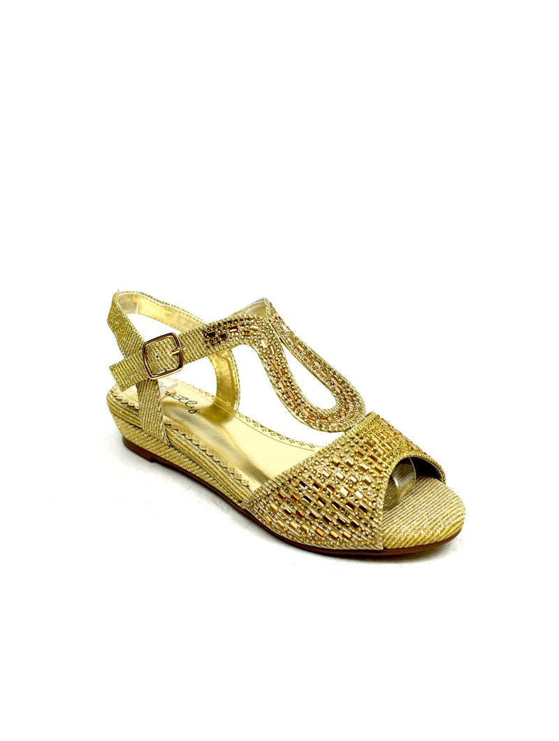 Low Wedge Glamour Gold