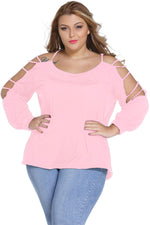 Pink Plus Cut out Swing Arm Top