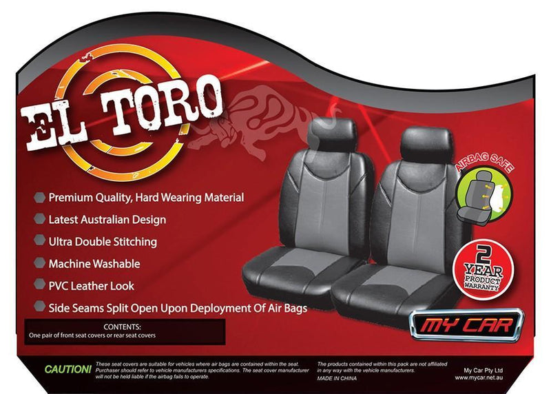 Leather Look PVC Seat Covers for Mazda BT-50 Single Cab 11/2011 - On New BLACK