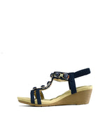 Summer Slingback Wedge Navy