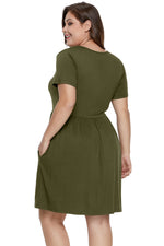 Army Green More Than Fair Plus Size Dress