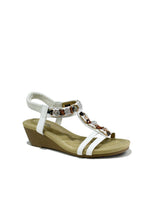 Summer Slingback Wedge White