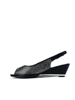 Wedge Diamante Sandal Black