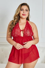 Red Screaming Sexy Plus Size Lingerie