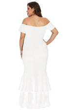 White My Everything Plus Size Mermaid Dress