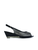 Wedge Diamante Sandal Black