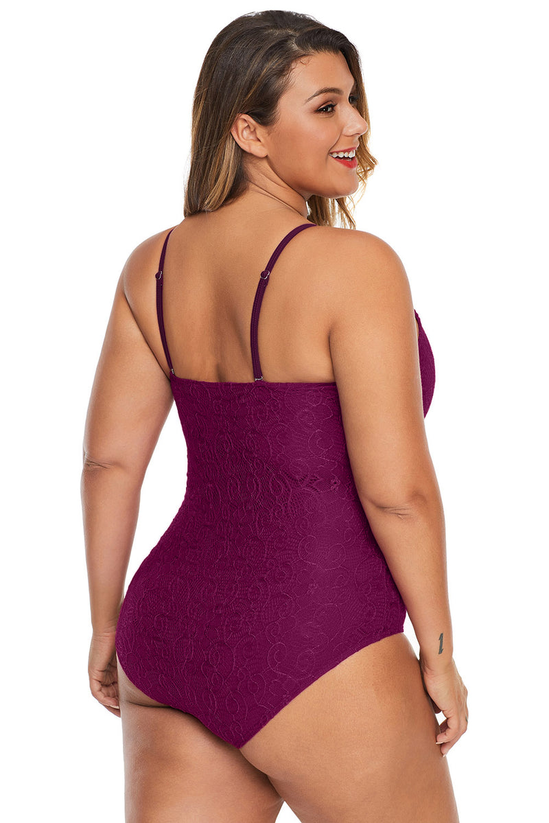 Purple Plus Shamilar High-Neck One Piece Swimsuit