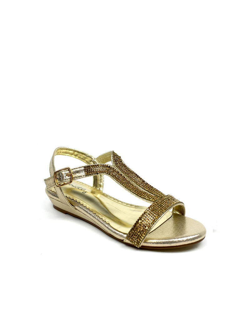 Low Wedge Glamour Gold