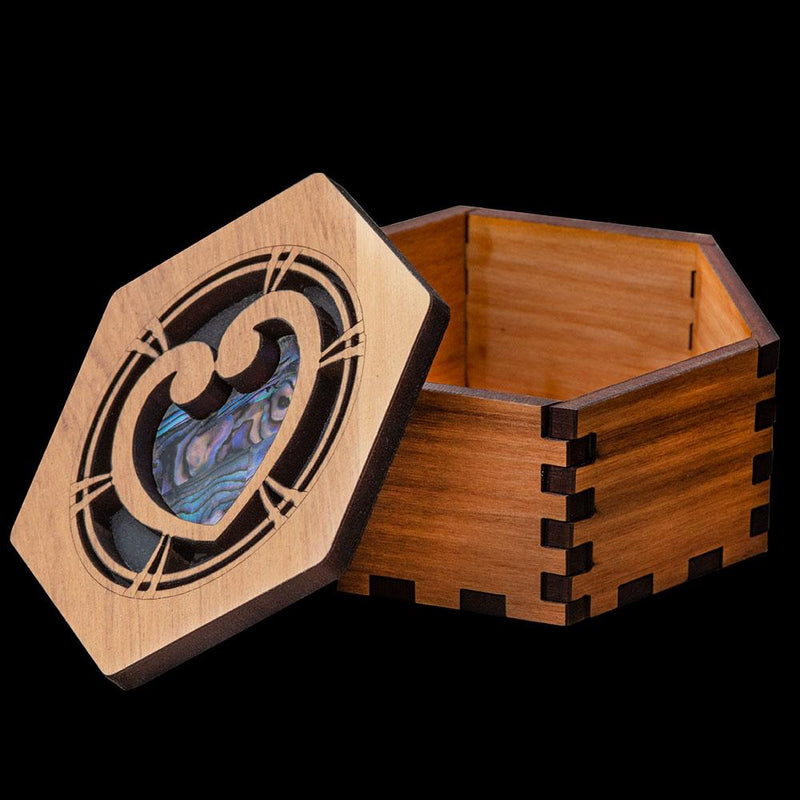 Huge Flower Jade Koru with Wooden Gift Box by Elliot Lewis