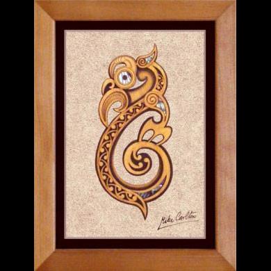 Framed 3D Wooden Manaia