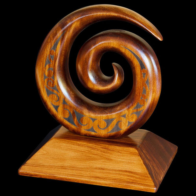 Large Carved Koru Sculpture