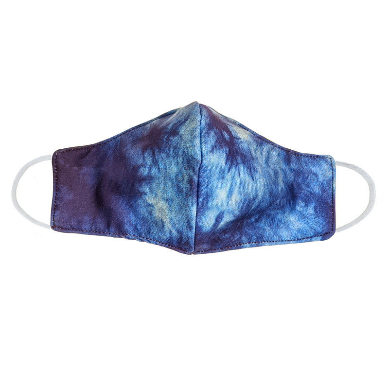 Youth Blue Tie Dye Face Mask