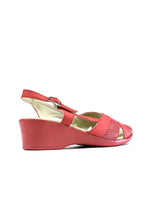 Low Wedge Dual Shaded Slingback Red