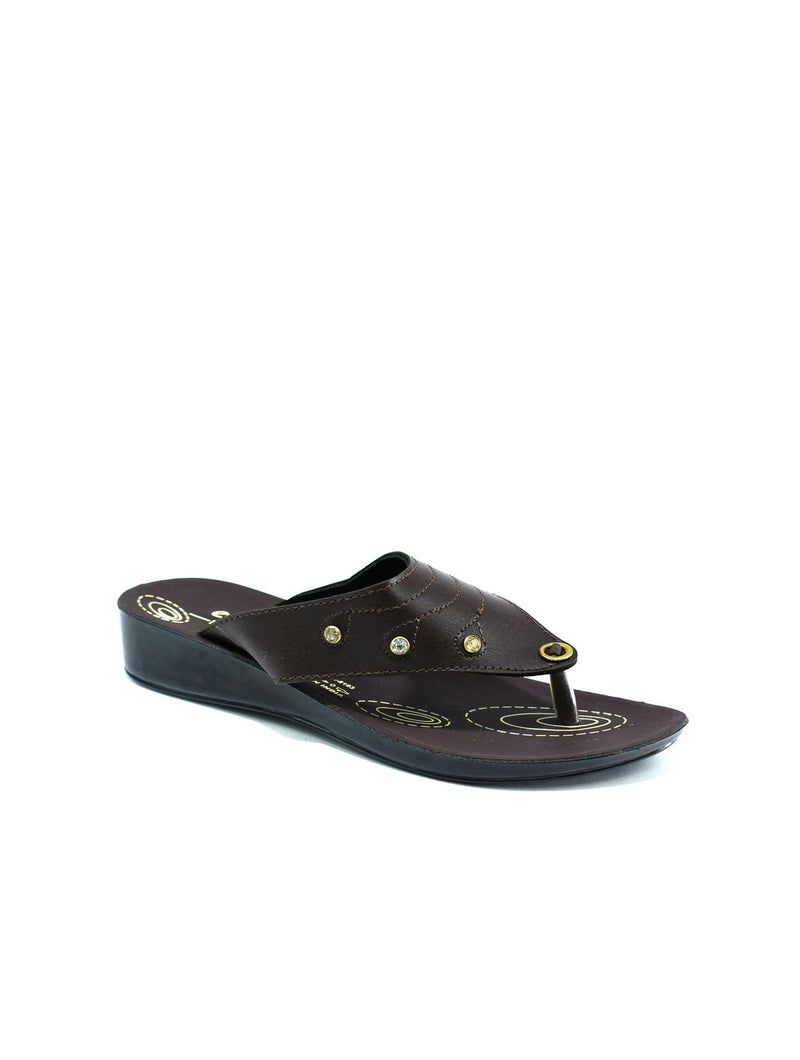 Shooting Gold Star Flip Flop Brown