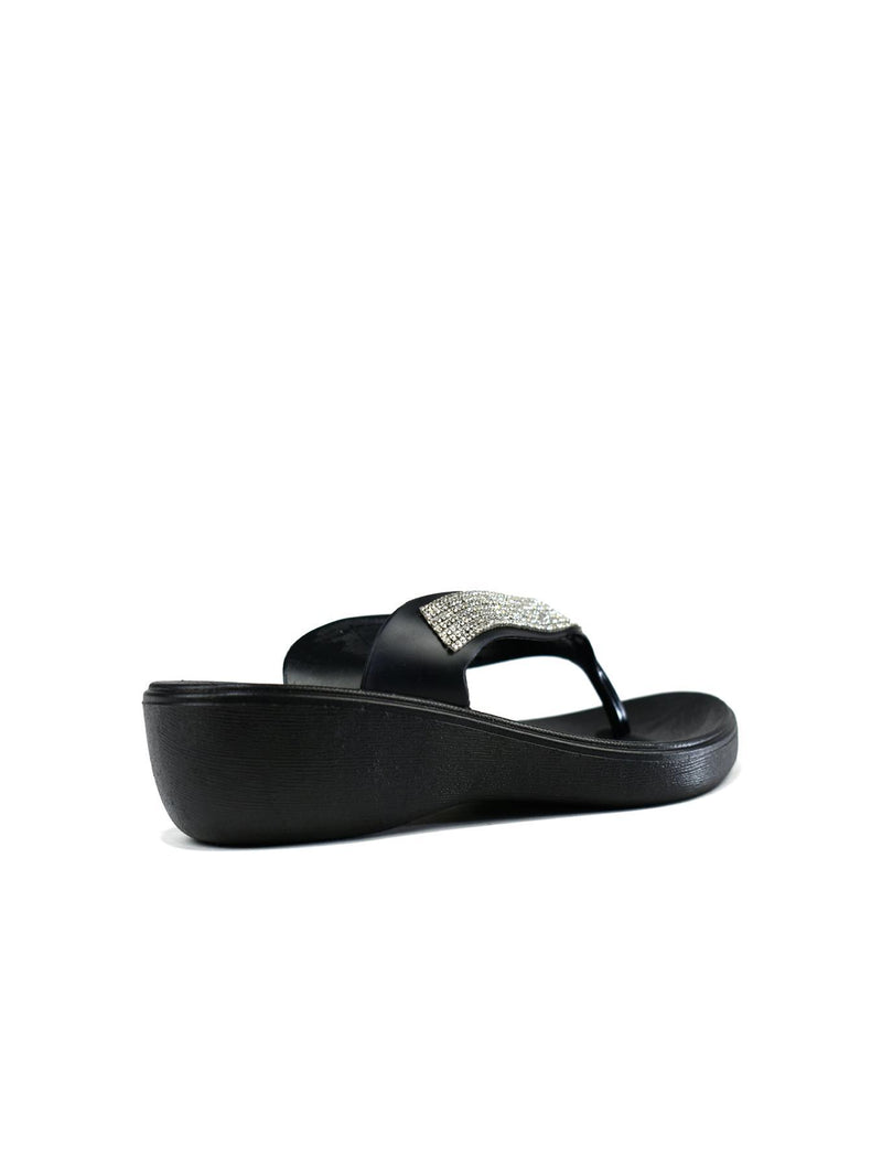 Sturdy Star Flip Flop Black