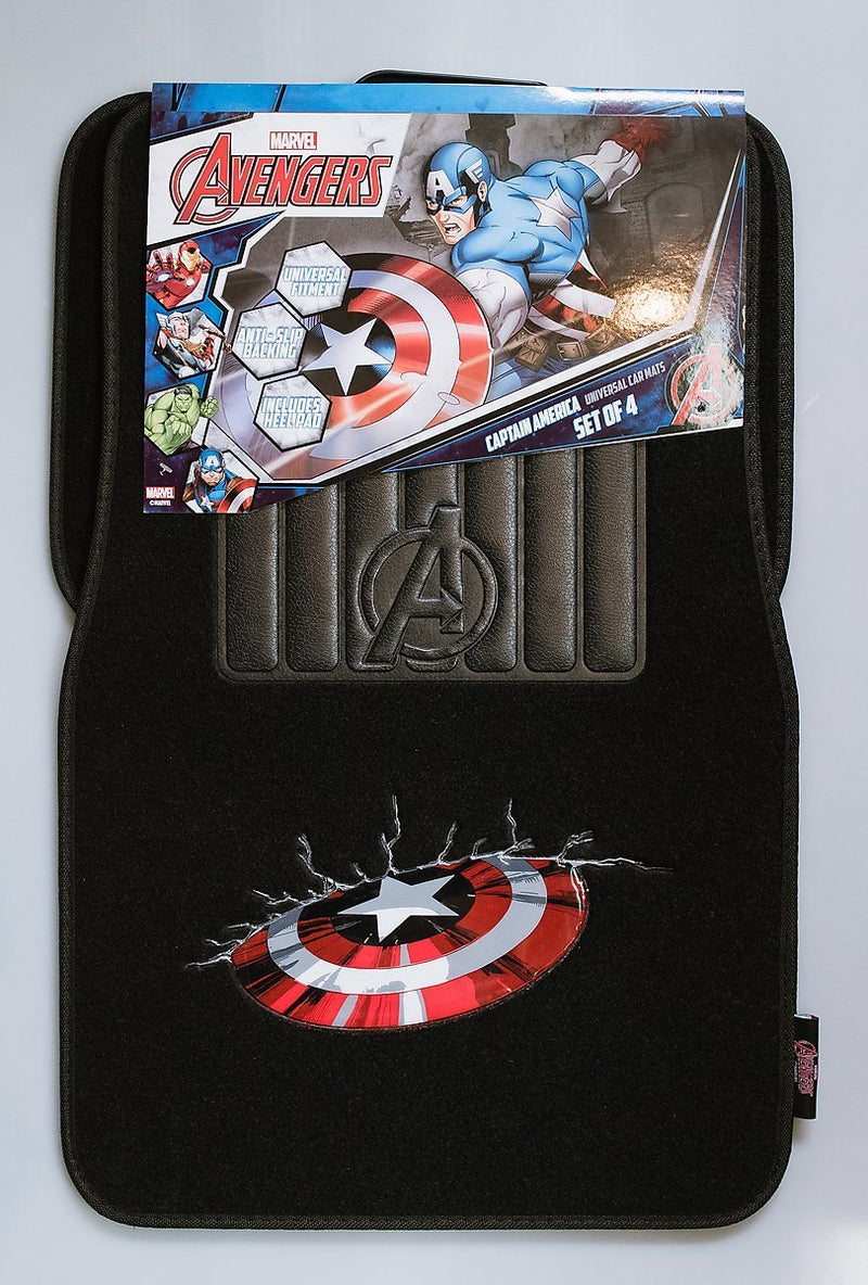 MARVEL AVENGERS 4-Piece Car Mat - CAPTAIN AMERICA