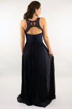 Luciana High Neck Stripe Lace