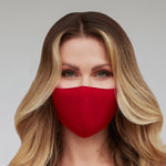 Solid Deep Red Face Mask