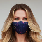 Purple Multi-Color Butterfly Face Mask