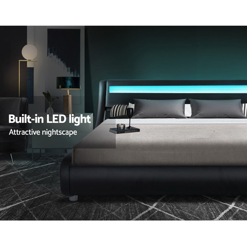 LED Bed Frame Queen Size Base Mattress - Pay 50% Deposit & we deliver