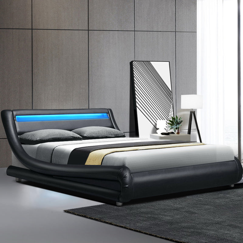 LED Bed Frame Queen Size Base Mattress - Pay 50% Deposit & we deliver