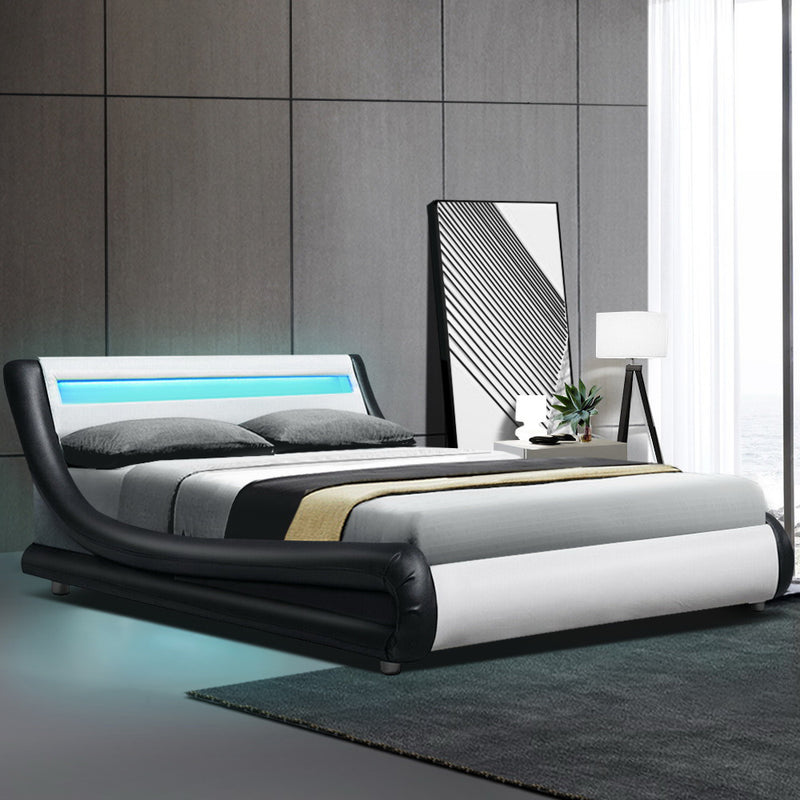 LED Bed Frame Queen Size Base Mattress - Pay 50% deposit & we deliver