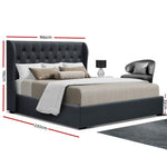 Artiss Queen Size Gas Lift Bed Frame - Pay 50% deposit & will deliver