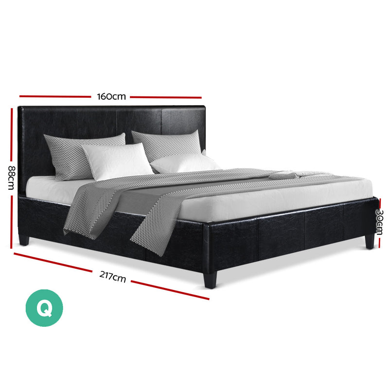 Artiss Queen Size PU Leather Bed Frame