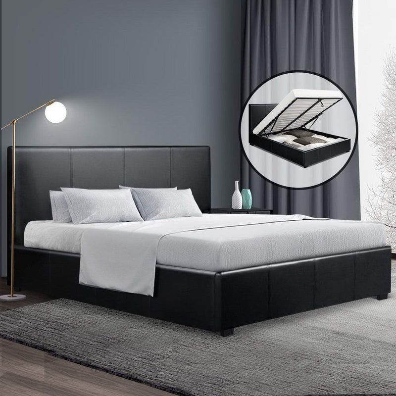 Artiss Double Size PU Leather  Bed Frame - Pay 50% deposit & we deliver