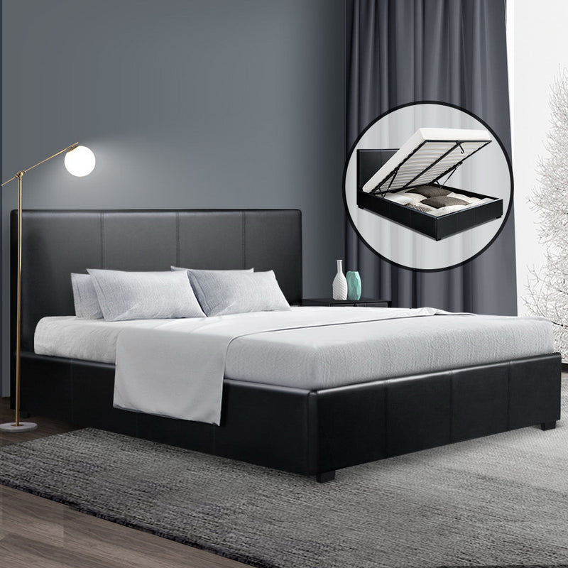 Queen Size PU Leather Bed Frame - Pay 50% deposit & we deliver