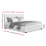 Queen Size PU Leather and Wood Bed Frame