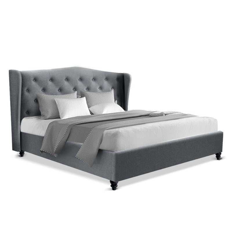 Double Size Wooden Upholstered Bed Frame - Pay 50% deposit & we deliver