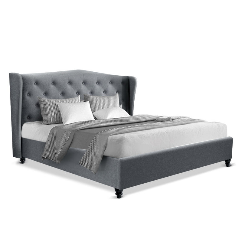 Queen Size Wooden Upholstered Bed Frame - Pay 50% deposit & we deliver