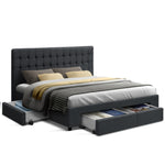 Artiss King Size Fabric Bed Frame - Pay 50% deposit & will deliver