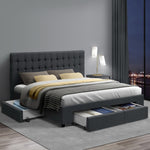 Artiss King Size Fabric Bed Frame - Pay 50% deposit & will deliver