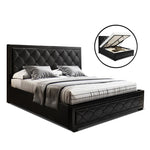 Artiss Tiyo Gas Lift Bed Frame - Queen - Pay 50% deposit & will deliver