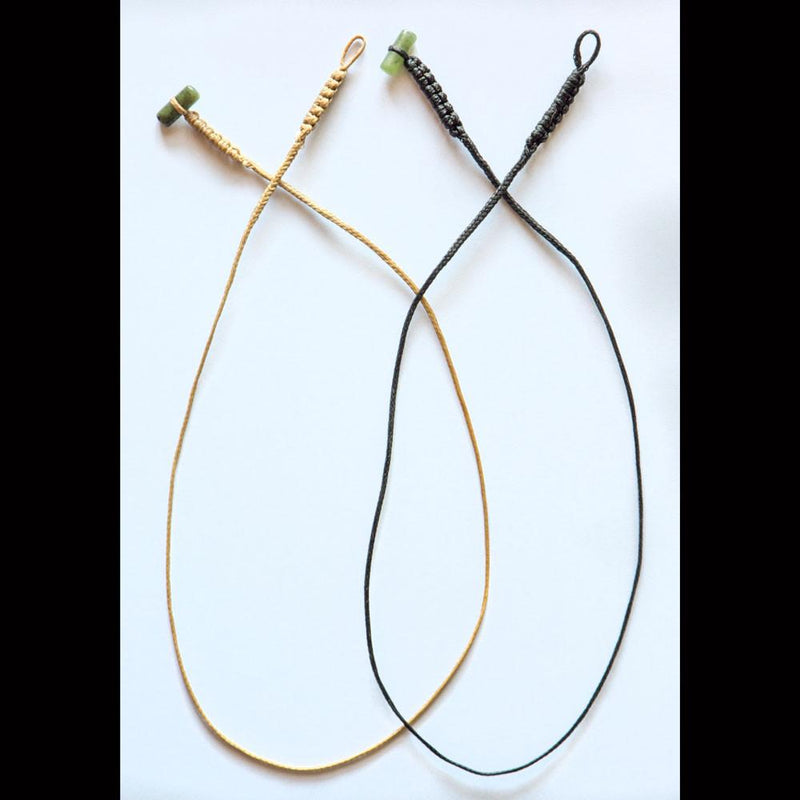 Braid Cords with Jade Toggles