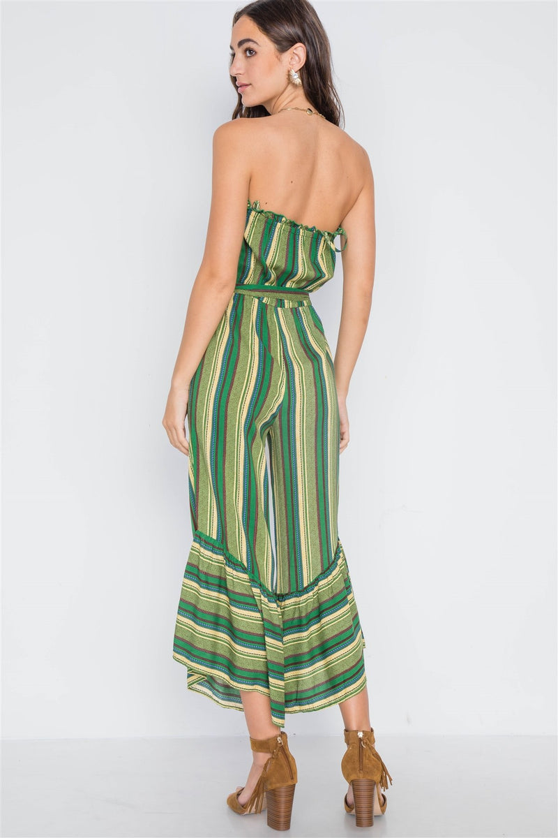 Stripe Jumpsuit -Green