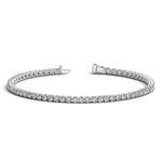 14K White Gold Round Diamond Tennis Bracelet (3 ct. tw.)